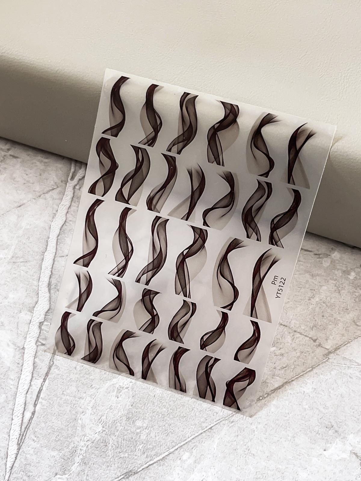 

YITU YT4075 Ant Embossed Nail Stickers: Elegant Solid Color, English-Chinese Style, Internet Celebrity Decoration.