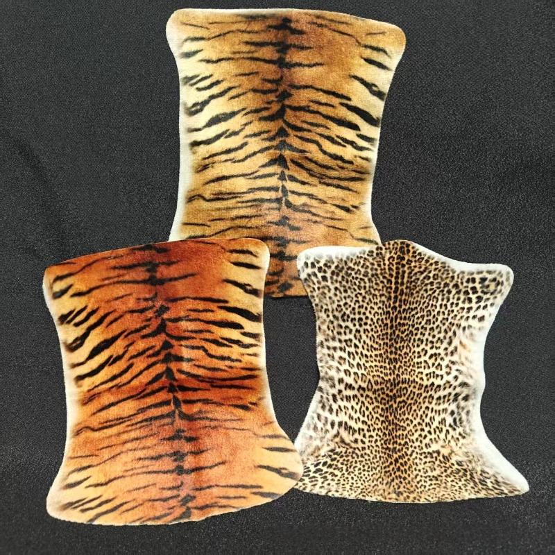 1 stk 1:12 Dukkehus Miniatur Tigermønster Leopardmønster Plys Tæppe Model Soveværelse Stue Dekoration Dukkehus Tilbehør