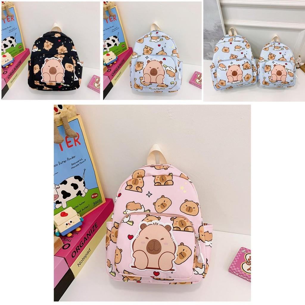 Casual Capybara Children's Backpack Colorful And Playful Design For Boys And Girls
