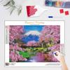 Full Round Diamond Painting 5D Landscape Cherry Blossoms Diamond Art Embroidery Mountain Home Decoration 30x40cm/12x16inch