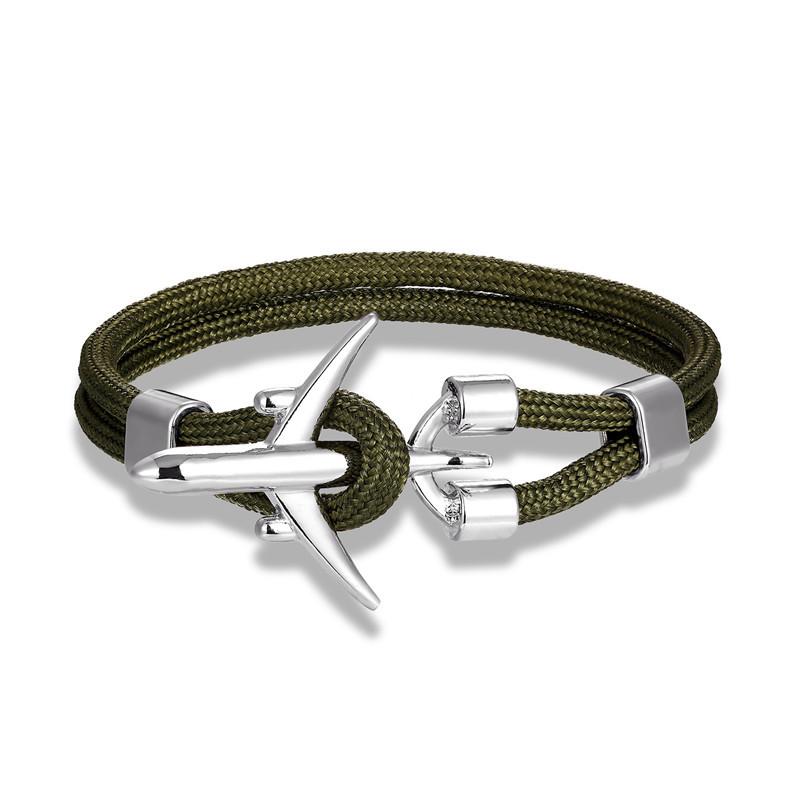 Trend Jewelry, Wind Jewelry, Men'S Polyester 550 Umbrella Rope Airplane Bracelet