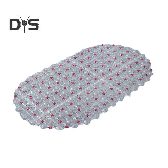 

Коврик для ванной из ПВХ, противоскользящий, однотонный, для дома, кухни, ванной, отеля, душевой коврик с присоской, мягкий, нескользящий, массажный коврик для ванны