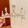 Crystal Wedding Tiaras Pearl Rhinestone Bridal Crown Princess Diadem  Bridal Wedding