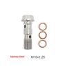Motorcycle Double hole Brake Banjo Bolt M10x1.25 Oil Drain Screw/Hollow Screw For hydraulic brake hose caliper Adaptor