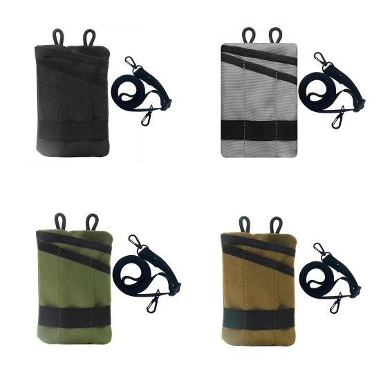 Outdoor EDC Werkzeug Aufbewahrungstasche mit 3 Werkzeugschlitzen Reißverschlusstasche Oxford Stoff EDC Ausrüstung Münzen Bargeld Schlüssel Organizer Tasche Geschenk für Männer