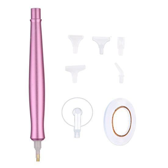 

Электрическая ручка для алмазной мозаики, вакуумная ручка для выкладки алмазов, автоматическая ручка для алмазной мозаики для DIY проектов по алмазной мозаике розовый