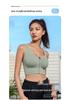 Women's High-Intensity Support Sports Bra with Front Zipper - Plus Size, Autumn/Winter Shockproof Design, Beautiful Back Style