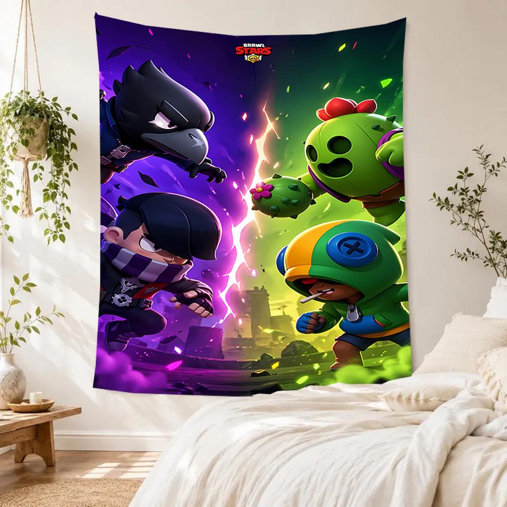 Brawl Stars Boho Wall Tapestry Rustic Farmhouse Ideal for Reading Corner Balcony Dorm Wall Versatile Decor Gallery Wall Gift for Birthday