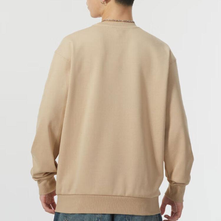 adidas Letter Print Series Loose Fit Long Sleeve Hoodie Casual Tops Men Khaki JJ0419