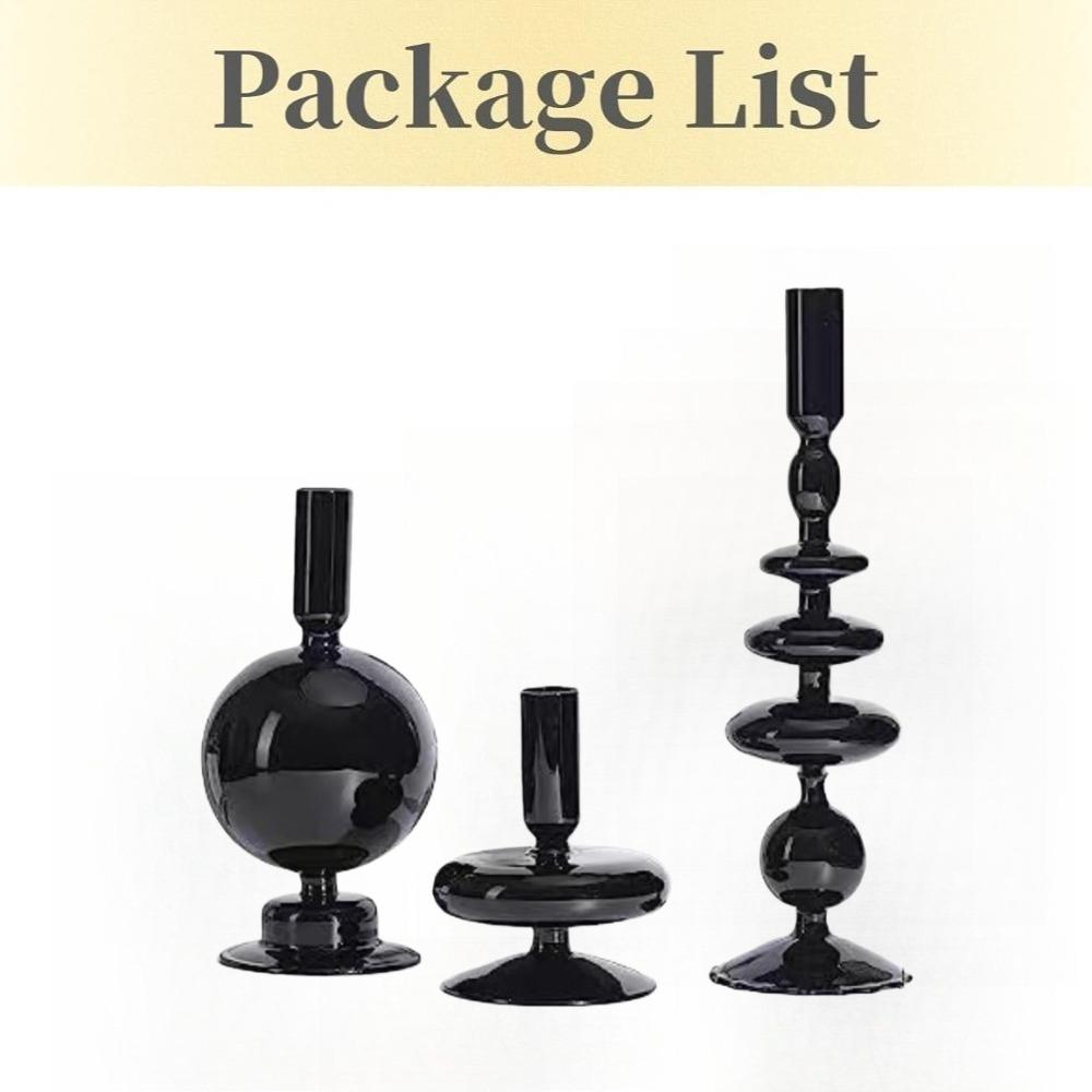 Creative Minimalist Glass Candle Holder Colorful Taper Candle Stand Dining Table Party  Wedding Birthday Home Decoration