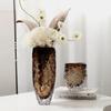 Luxury Thick Glass Vase Transparent Flower Arrangement Accessories Desktop Vases Decorative Ornaments Handmade Art Ware