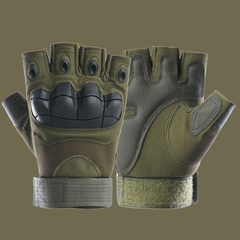 Gloves Men's Long Finger Outdoor Mountaineering Full Finger Wear-Resistant Open Finger Protective Training Riding Motorcycle Half Finger Gloves