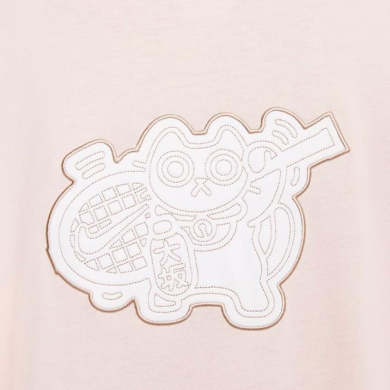 Nike Solid Color Logo Crew Neck Knit Breathable Short Sleeve T-Shirt Women Tops Ice-Pomegranate White FV0942-838