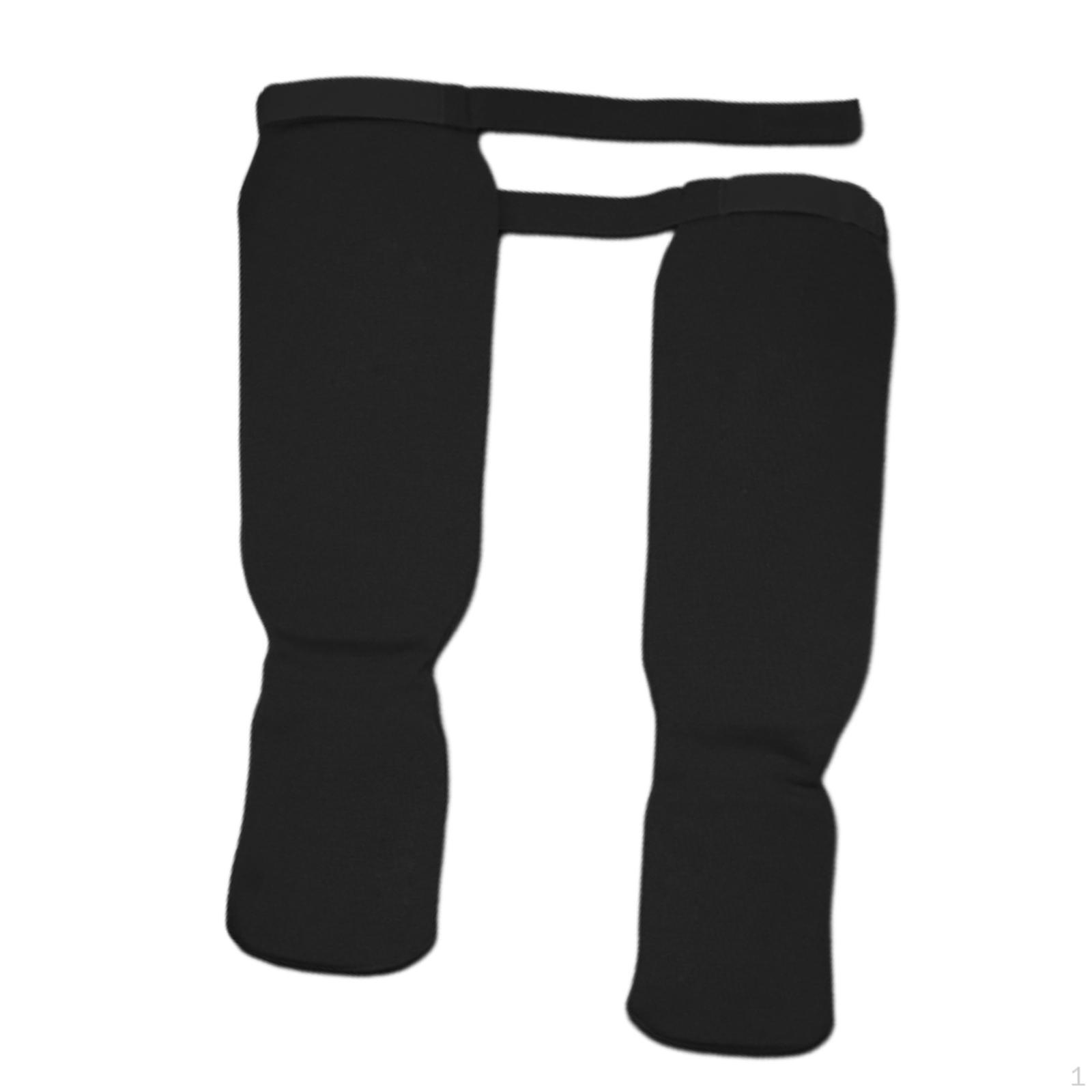 

Защитные щитки для голени для взрослых, эластичная ткань, пара защитных средств для ног Black M