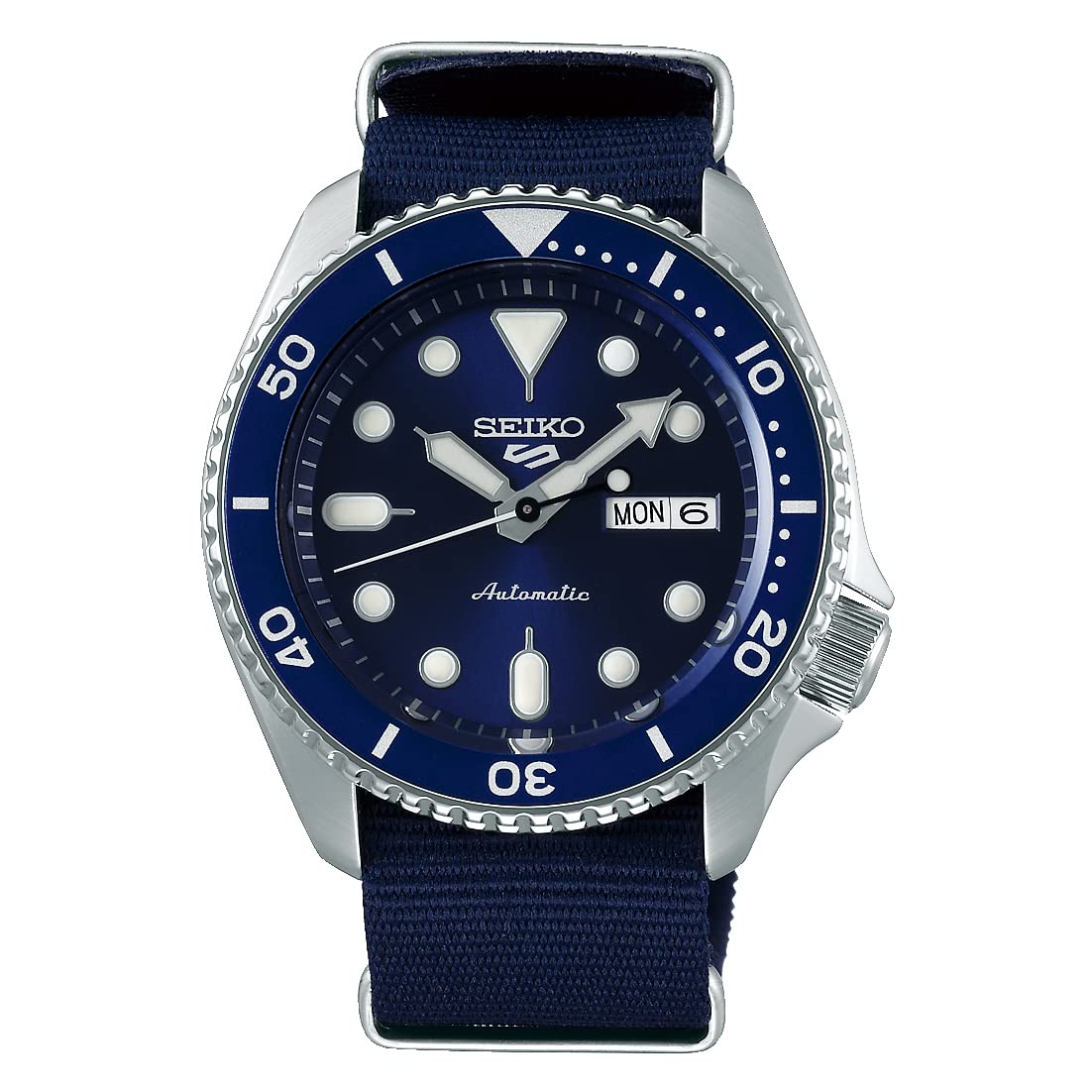 

Seiko 5 Sports Men s Analog Automatic Wristwatch Blue 1K2