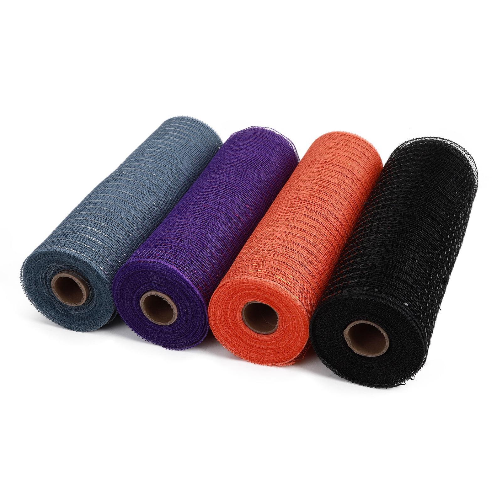 

4 рулони декоративної сітчастої стрічки 10 дюймів X 30 футів кожен рулон, поліетиленова сітчаста стрічка з фольги для прикраси вінків. Виготовлення ремесел своїми руками One Size