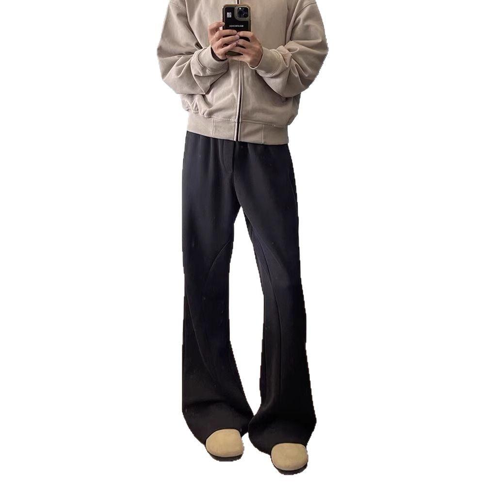 American Cieanfit Micro-sweatpants Men's Trend Heavy Scimitar Casual Pants Versatile Straight Sports Ruffian Handsome Trousers