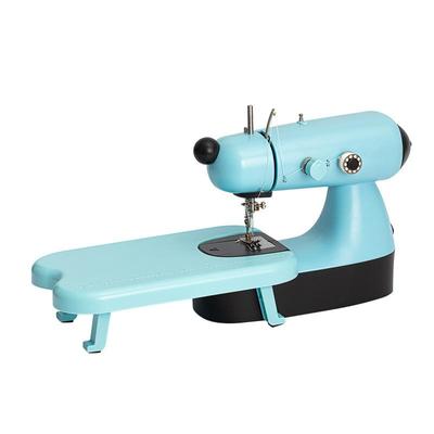 Sewing Machine Mini Portable Household Night Light Foot Pedal Dual Speed Adjustment Double Thread Electric Manual DC Power