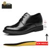 Fashion Men's Dress Brogues Elevator Shoes Platform Breathable Casual Business Luxury Genuine Leather Heightening Shoes 6 8CM Taller Man