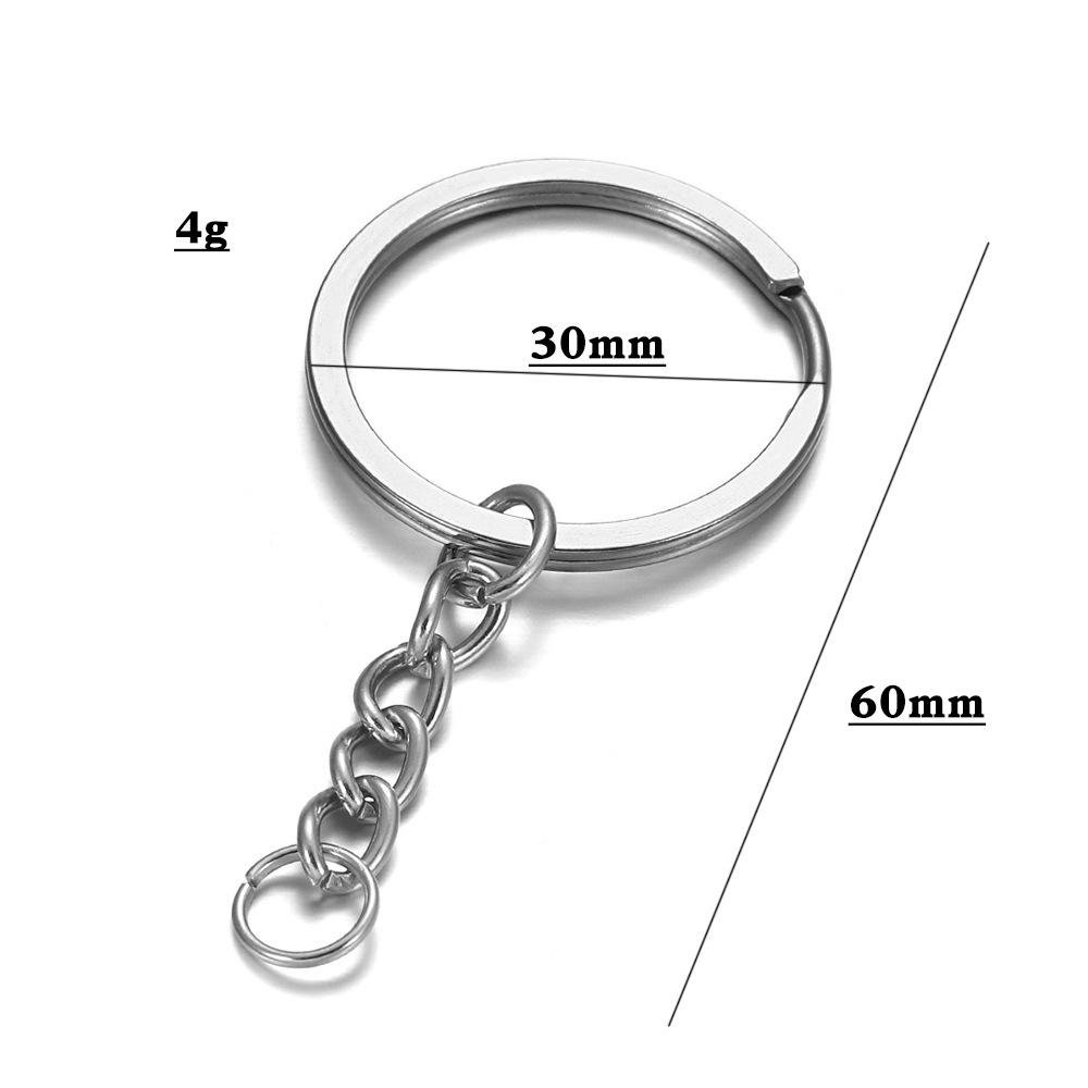 Diy Jewelry Accessories, Key Ring Belt Chain, Flat Aperture Ring Key Chain, Keychain Pendant, Key Ring Pendant Metal.