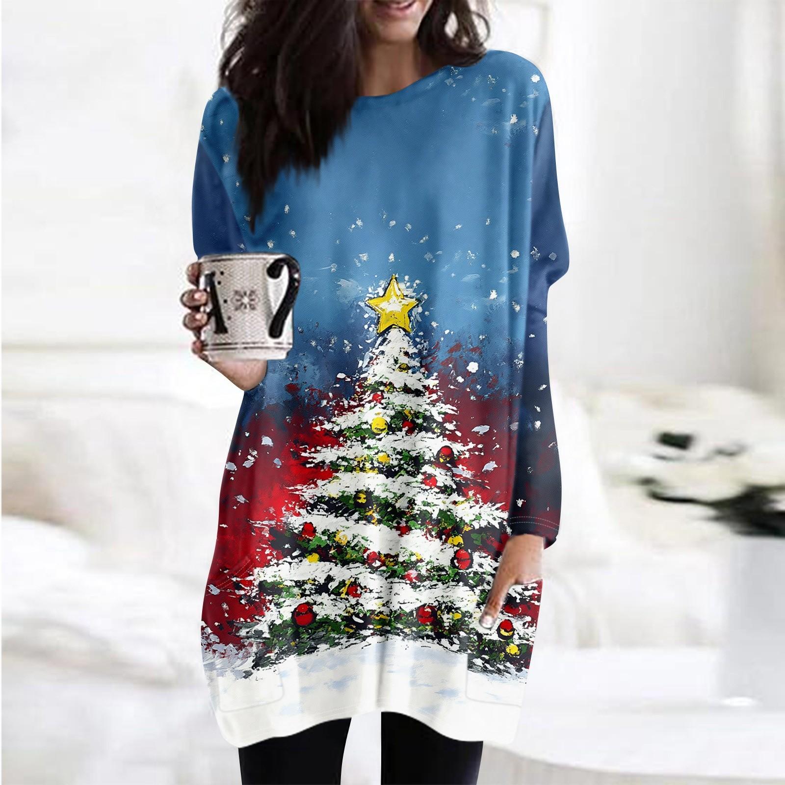 

Женская толстовка с круглым вырезом и принтом, платье-рубашка с длинными рукавами и принтом, пуловер свободного покроя, свободный крой, топы с карманами XL