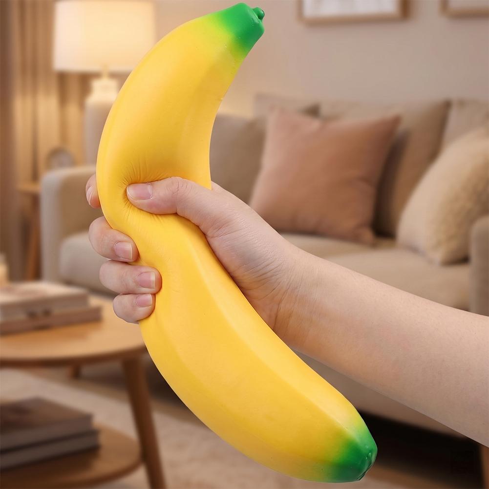 1Pc Banana Squishy Toys Stress Relief Slow Rebound Fidget Toys Banana Stress Ball Squeeze Toy Party Favors Classroom Prizes