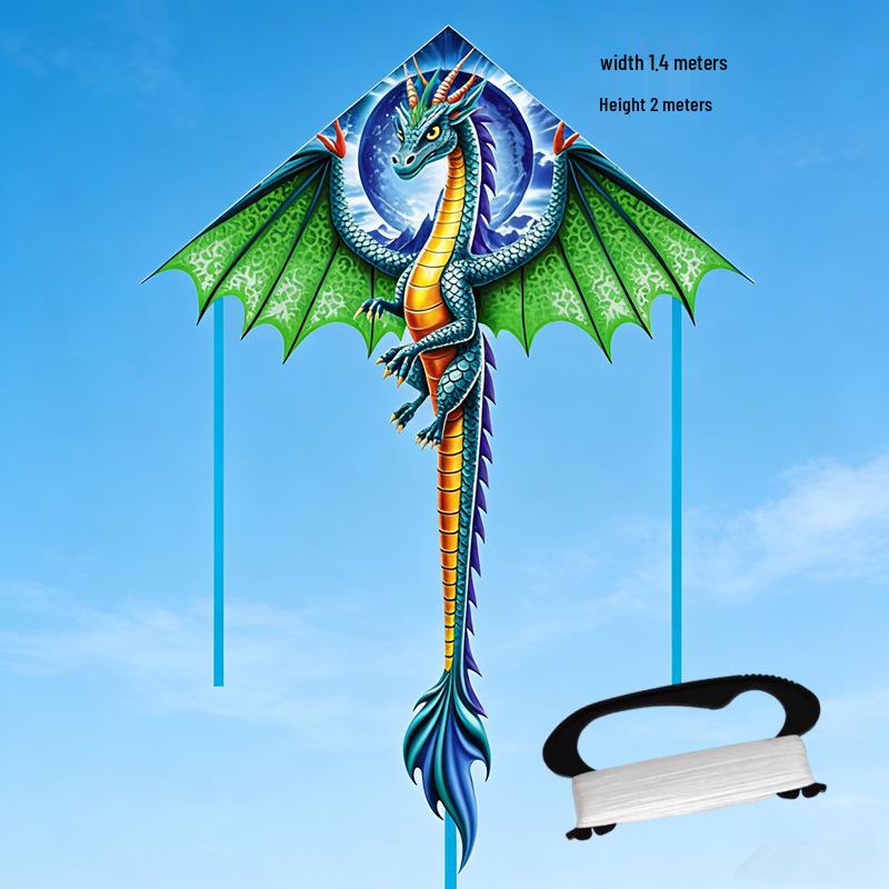 Weifang Pterodactyl Dragon Kite - Long-Tailed, Easy-Fly Cartoon Kite for Light Breeze Outdoor Fun