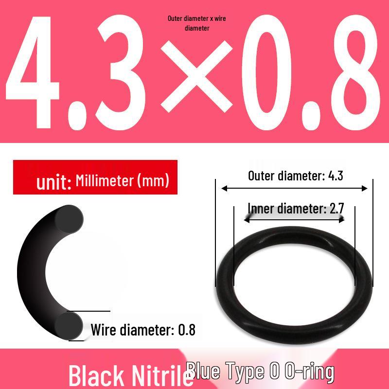 Durable Nitrile Rubber O-Ring, Wire Diameters 0.4-0.8mm, Waterproof & Wear-resistant Sealing Ring
