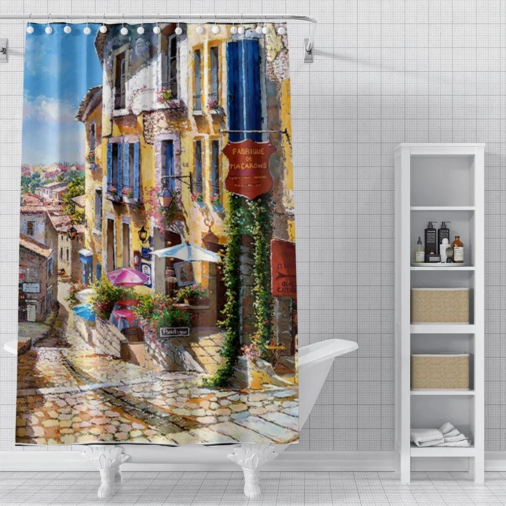 Home Shower Curtains for Bathroom Landscape Animals Waterproof Fabric Bathroom Curtains Modern Shower Curtain 180x200 240x200