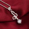 Korean Style Exquisite Heart and Star Zircon Pendant Necklace for Women
