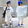 Boys Summer Casual Sets Thin Handsome T-shirt + Loose Shorts 2Pcs Kids Sportswear Loungewear Outfit Teenager Suit 5-14 Years