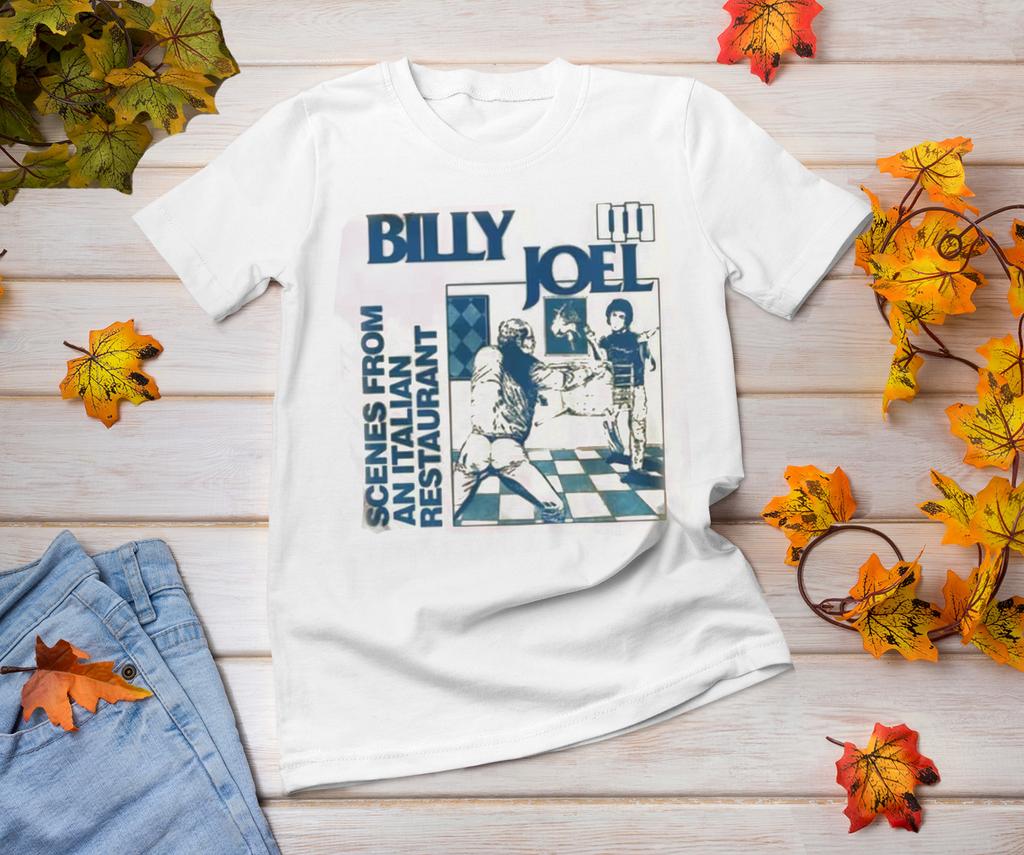 Billy Joel Vintage Retro Scenes From An Italian White Unisex Shirt E135