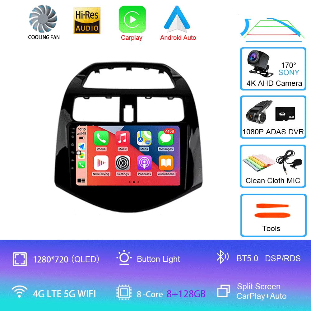 Android 14 Carplay For Chevrolet Spark Beat Matiz Creative 2010 2011 2012 2013 2014 Multimedia Player Car Radio GPS 2din Stereo