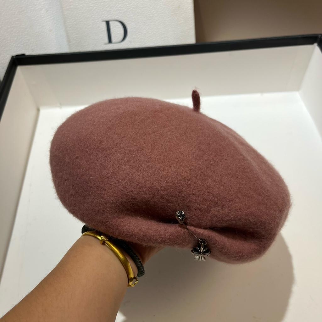 Australian Wool Beret Women'S French Personality Irregular Cross Star Anise Bud Hat Sweet Cool Painter Hat