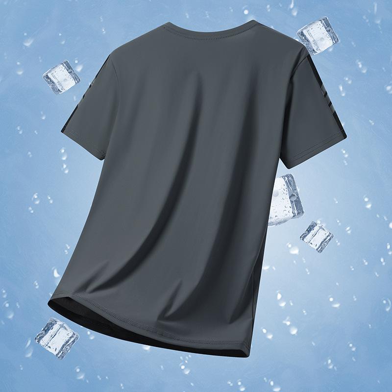 Ice Silk Quick-drying Men's Short-sleeved Versatile Loose Half-sleeved T-shirt Breathable Men's T-shirt Top