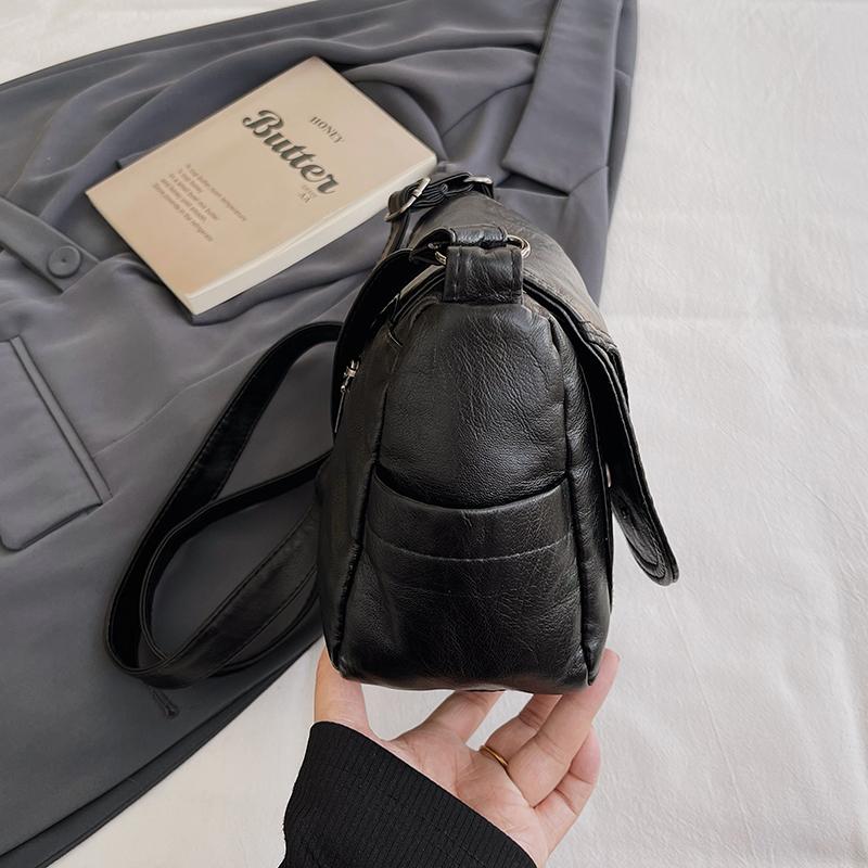 Women's Large Capacity Small Square Bag Shoulder Bag Soft Leather Mother Bag