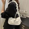 French bag women's fashion bow shoulder handbag niche design high-end underarm bag
