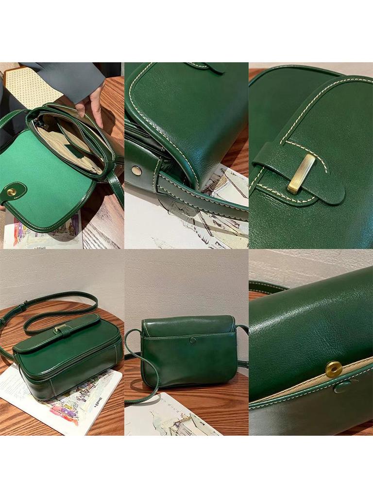 Women's Genuine Leather Crossbody Bag – 2025 Style, Cowhide, High-Grade Texture, Large Capacity, Small Square, Single Shoulder for Commuting.