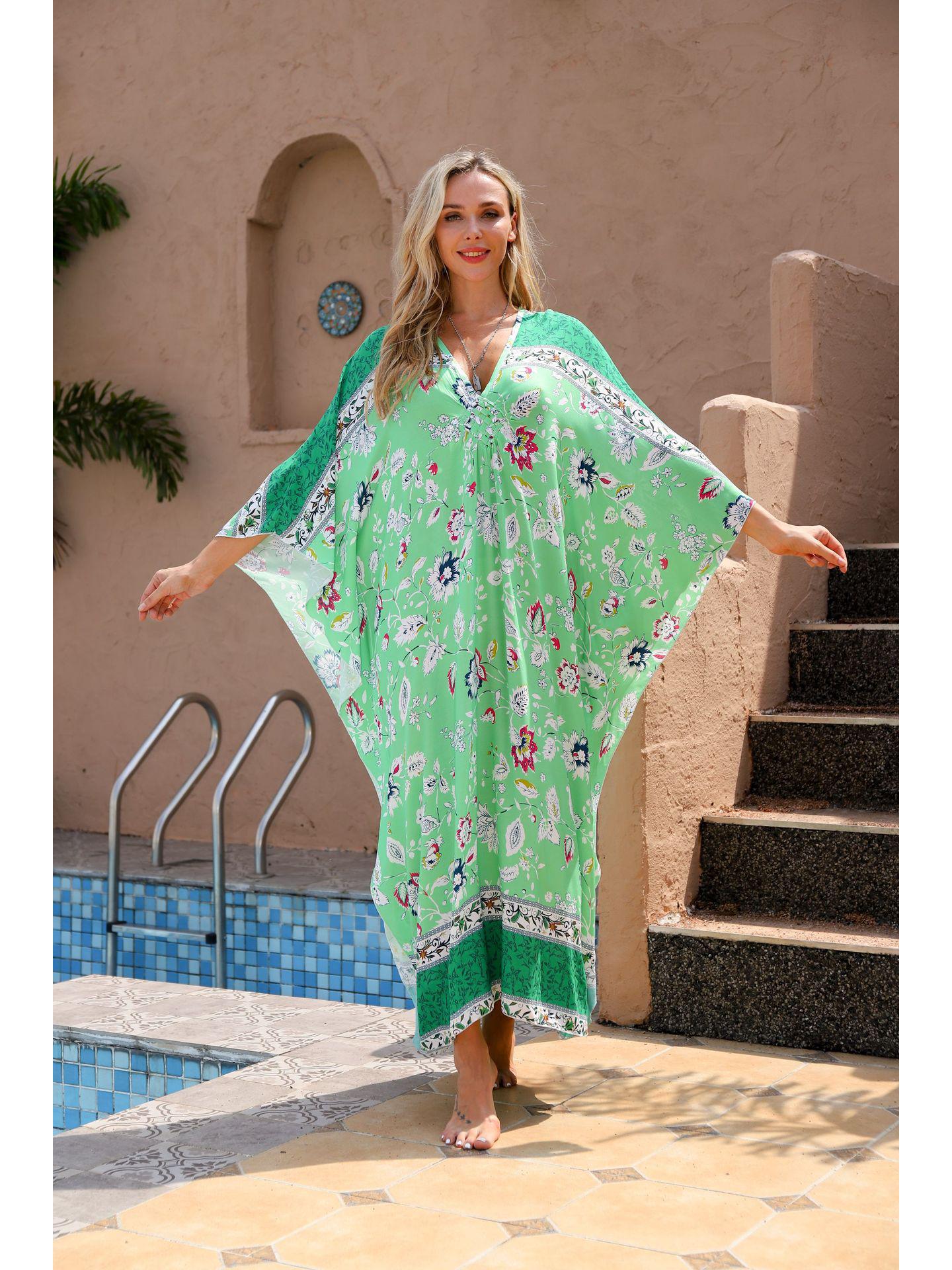 

Районное пляжное парео: Повседневное, свободное бикини-халат для защиты от солнца для отпуска One Size