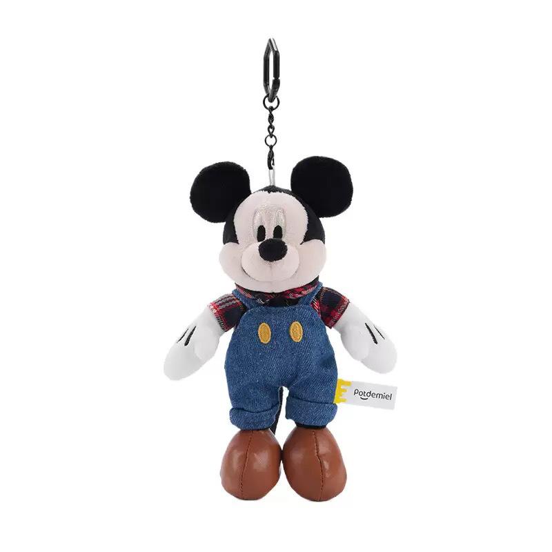 Disney Authorized Mickey, Minnie, Donald, and Goofy Plush Toy Keychain or Lanyard