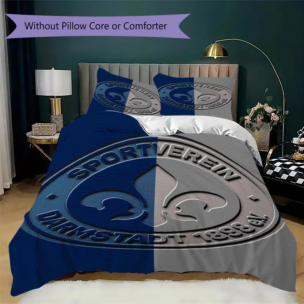 Juego de Ropa de Cama con Patrón SV Darmstadt 98 Funda Nórdica Funda de Almohada Decoración del Hogar Regalo de Cumpleaños (1 funda nórdica + 2 fundas de almohada sin relleno.)91
