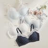 Japanese pure cotton small breasts gather, anti-sagging comfortable soft support French lace less seamless bra cover