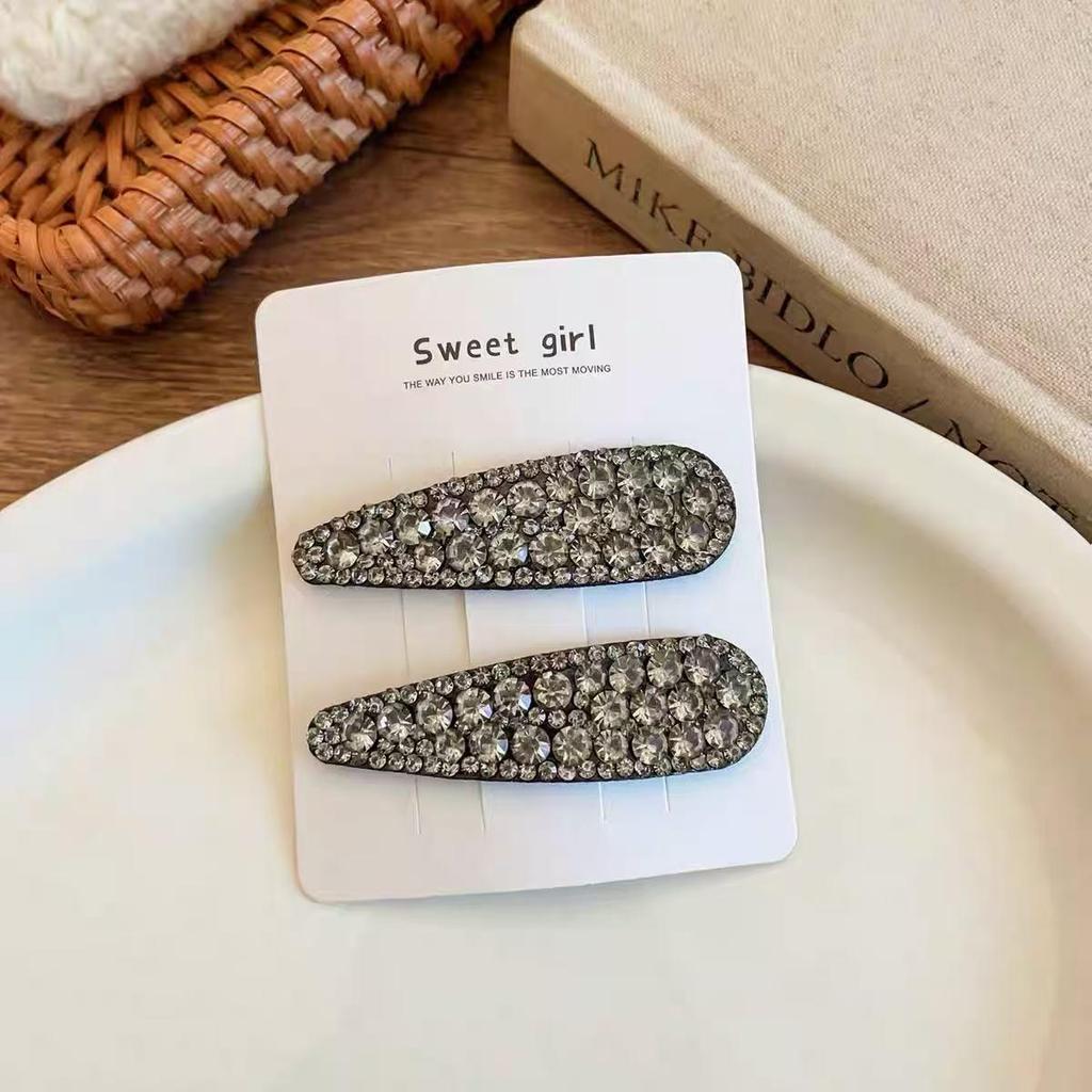 Rhinestone Water Drop Hair Clip for Flyaways and Bangs - Women's Sweet and Cool Accessory
