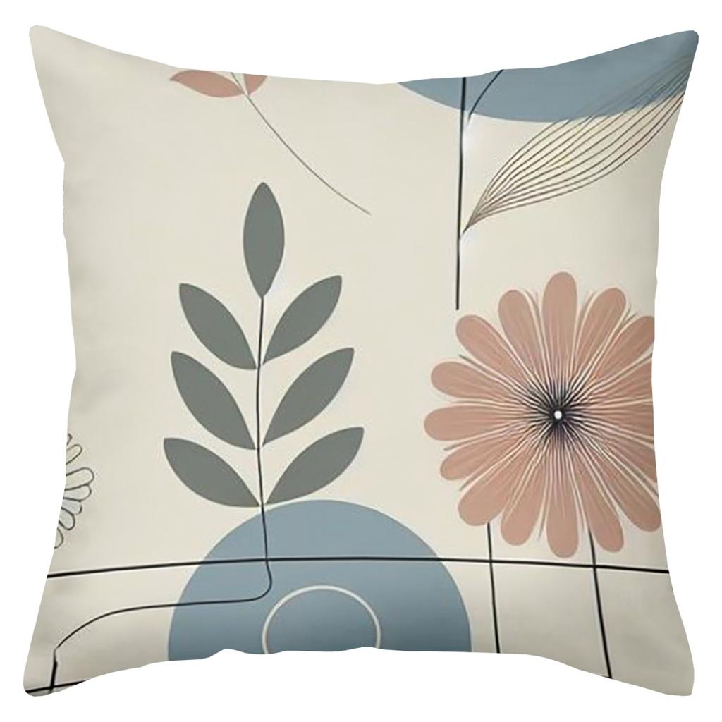 Floral Patterned Throw Pillows For Modern Home Decor Polyester Pillowcase, Sofa Decorative Cushion Cov Headboard Pillow