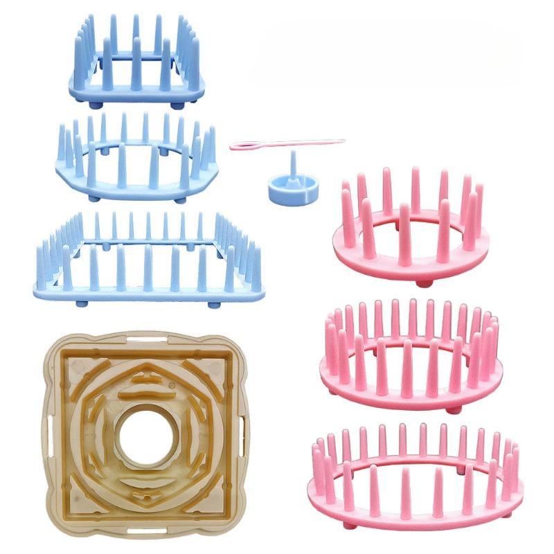 Loom Flower Pattern Maker Wool Yarn Needle Knitting Machine Sewing Tools Crochet Hook Set DIY Weaving Tool Knitting Machine