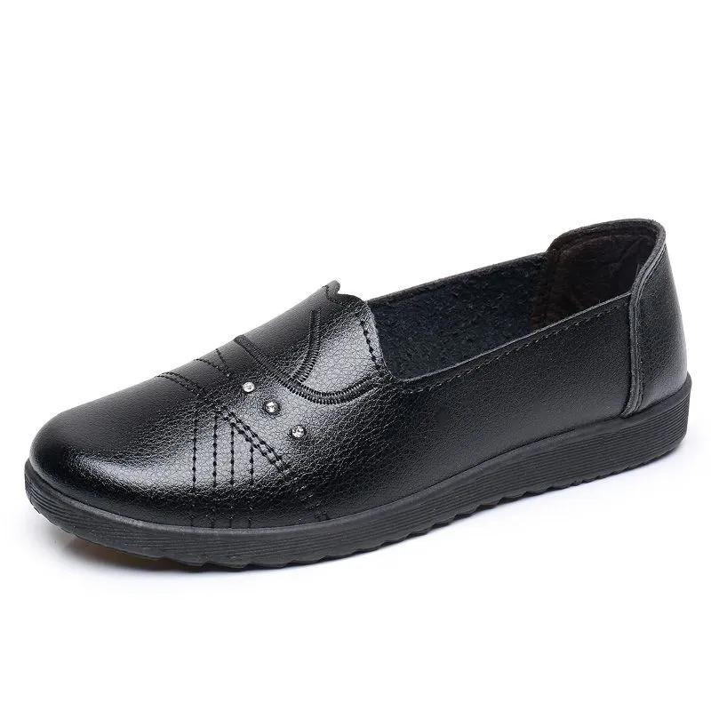 Women's Shoes New Comfort Casual Shoes Moccasin Light Soft Leather Shoes Classic Slip On Loafers Office Footwear Mocasines Mujer