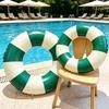 Bouée gonflable Turquoise Blanc Flotteur de piscine Tube Amusant d'été à la plage PVC Cercle de natation Flotteurs Jouet de piscine d'extérieur