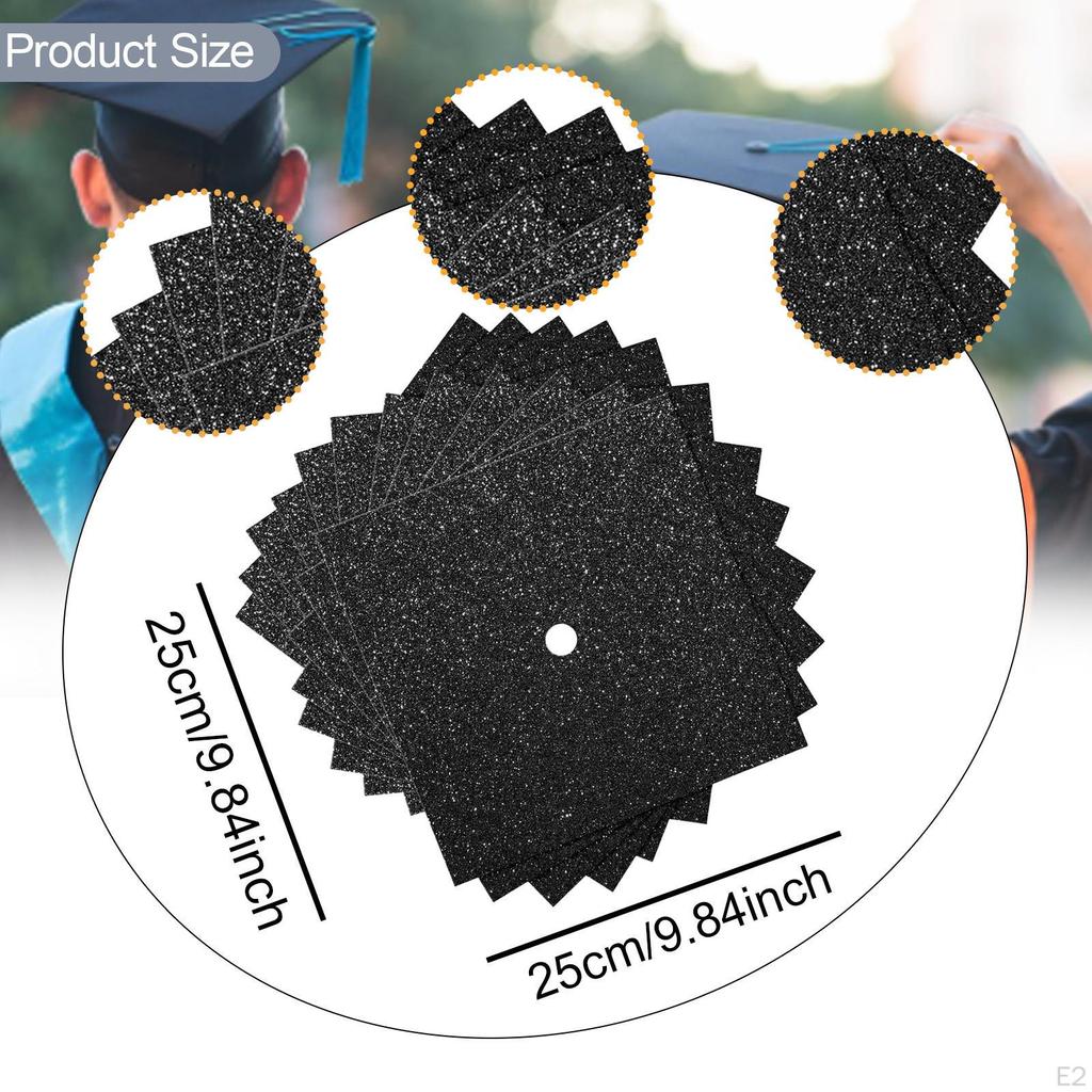 12 Pieces Construction Paper 9.8 X Craft DIY Graduation Cap Decorations Kit