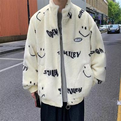 Herbst und Winter Kaschmir Baumwollgepolsterte Jacke Mantel Herren High Street Lockeres Paar Baumwollgepolsterte Kleidung