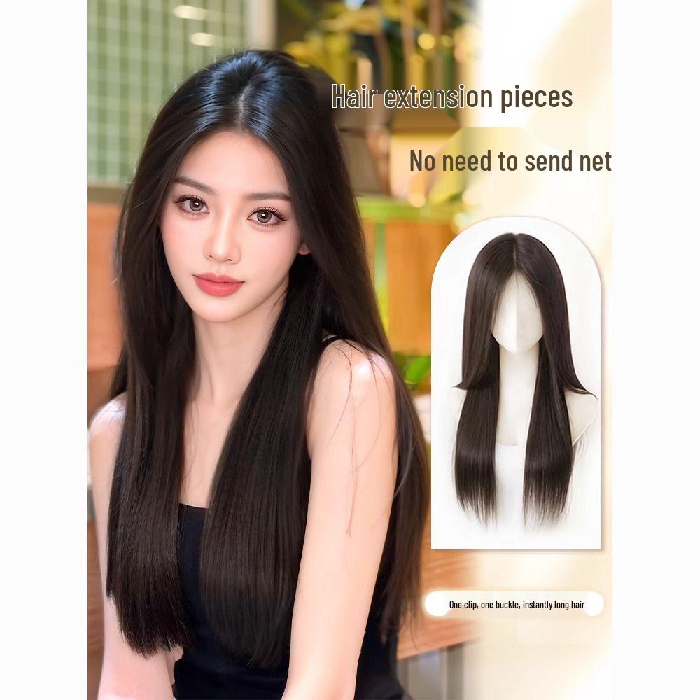 Women's Seamless Hair Volume Enhancer for Natural-Looking, Fluffy Long Straight Hair